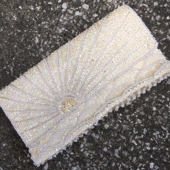 Vintage ✨LA Regale Seed Bead Evening Clutch bag - Picture 2 of 8